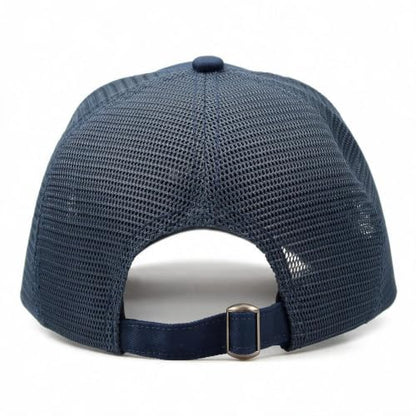 Oversize XXL Mesh Trucker Hat Big Head Hats for Men High Crown Baseball Cap Breathable Dad Hat Adjustable 23.6"-25.6" - color: Blue