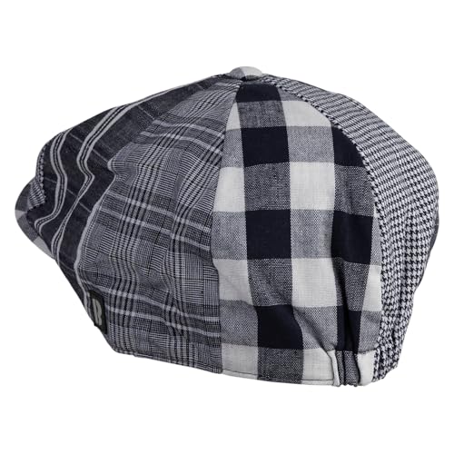 e4Hats.com Big Size 8 Panel Spring Patchwork Newsboy Hat - size: 3X-Large