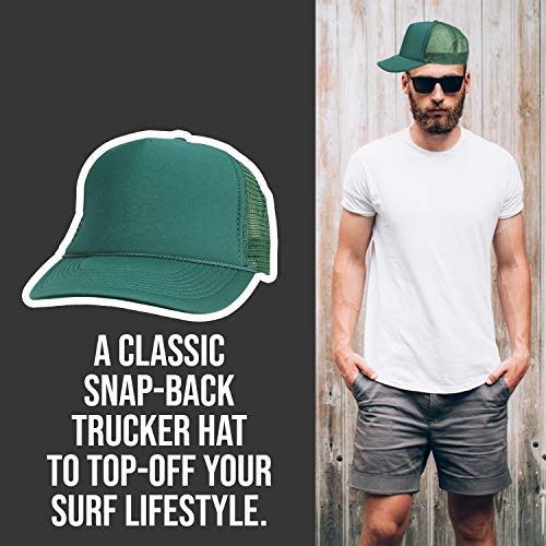 2 Packs Baseball Caps Blank Trucker Hats Summer Mesh Cap (2 FOR Price of 1) - color: Green