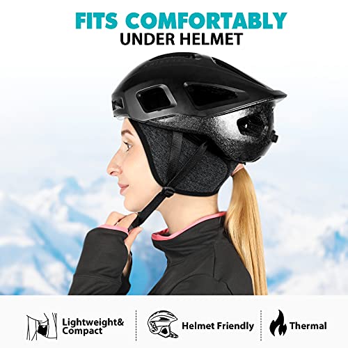 Hikenture Womens Skull Cap Helmet Liner with Ponytail Hole - color: Grey