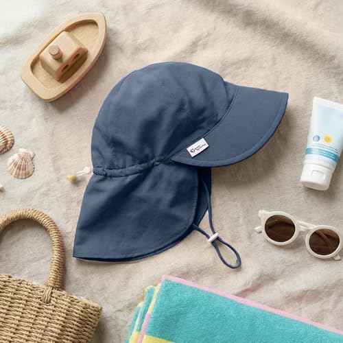 Green Sprouts Unisex-Baby Flap Sun Protection Swim HatHat - color: Navy, size: 0-6 Months