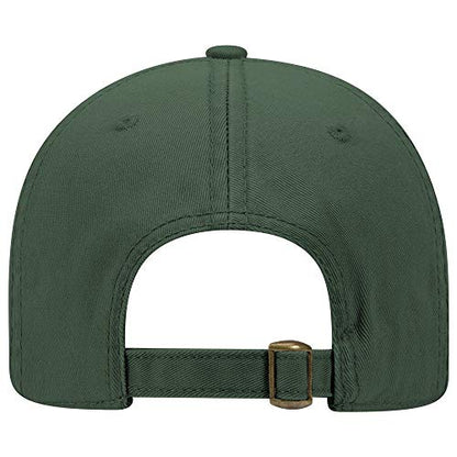 OTTO 6 Panel Low Profile Garment Washed Superior Cotton Twill - color: Dk. Green