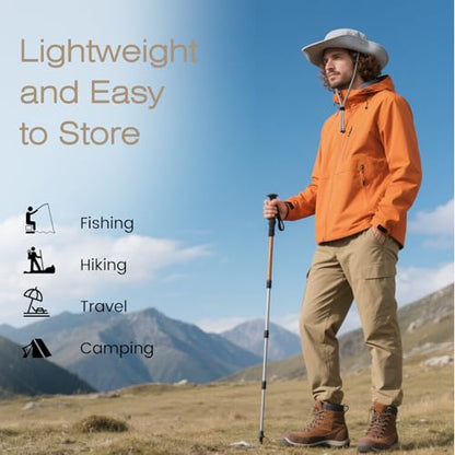Bucket Hat UV Protection Sun Hat, Boonie Fishing Safari Hats for Outdoors - color: Grey