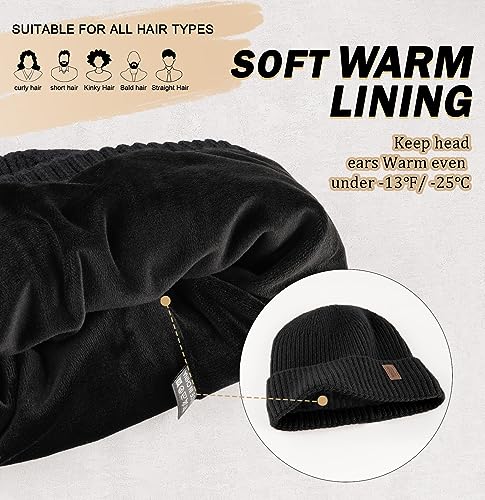 Wmcaps Winter Beanie for Men Women Fleece Lined Hat Warm Cuffed - color: Navy Blue/Black