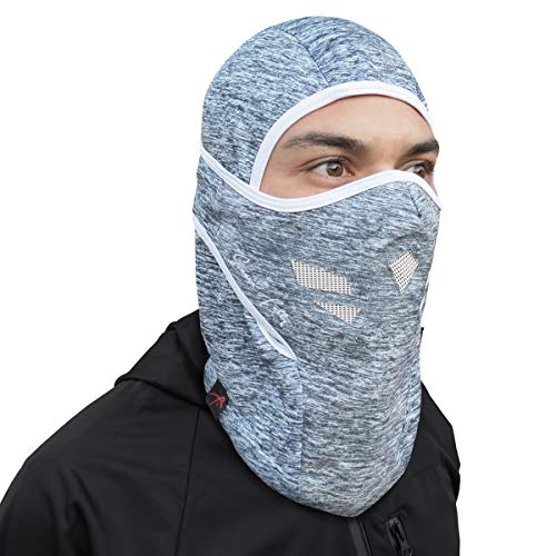 Grace Folly Full Balaclava Ski Face Mask. Use for Snowboarding & Cold Winter Weather Sports - color: Gray Heather