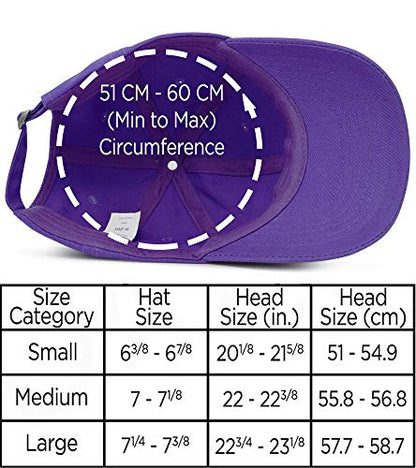 DALIX Baseball Cap Dad Hat Plain Men Women Cotton Adjustable Blank Unstructured Soft - color: Purple