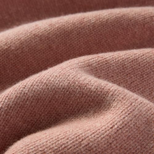 100% Merino Wool Slouchy Beanie Hat, Women Warm Winter Caps Soft, Ladies Breathable & Cozy Stretchy Knitted Skull Cap - color: Pink