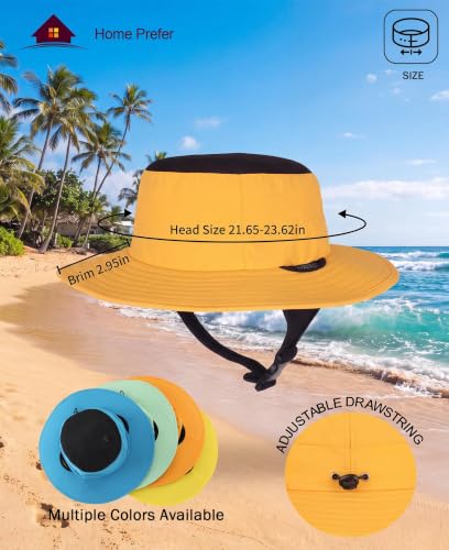 Home Prefer Surf Bucket Hat with Chin Straps Snorkel Hole for Men Women - color: Orange