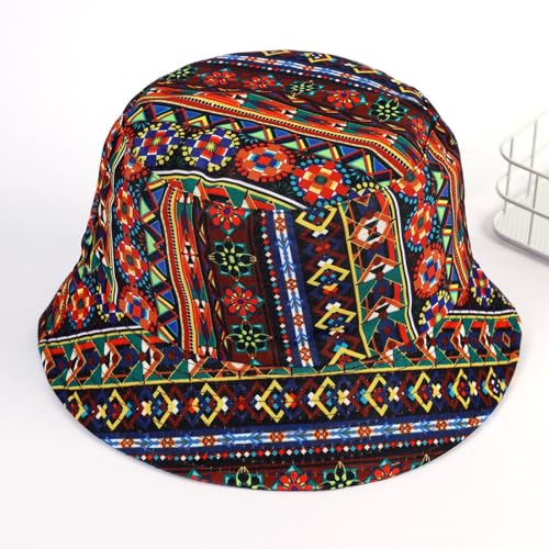 Quanhaigou Bucket Hats Unisex Summer Travel Beach Fisherman Cap for Men Women Teens - color: Boho Floral