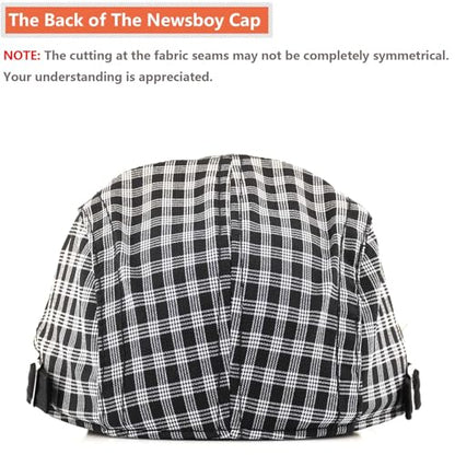 Women's Berets: Black Houndstooth Red Beret Hats for Women Fall Winter Fashion Outfit - color: Advance-plaid-black