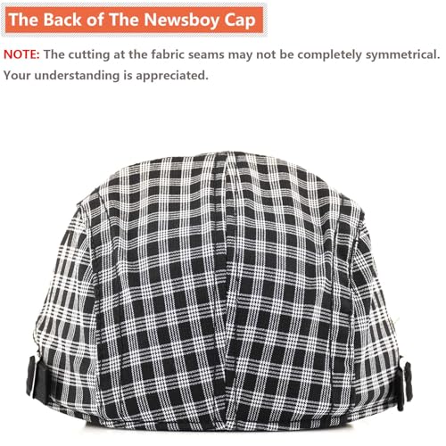 Women's Berets: Black Houndstooth Red Beret Hats for Women Fall Winter Fashion Outfit - color: Advance-plaid-black