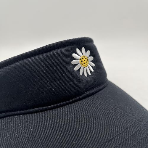 Embroidered Pickleball Visor Men Women,Gifts for Pickleball Lovers - color: Black, style: Pickleball Flower