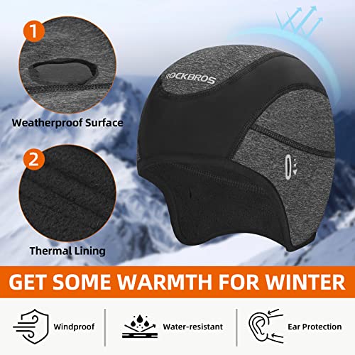 ROCKBROS Winter Cycling Caps for Men Women Windproof Sun Visor - style: No Sun Visor Style One-2 Packs