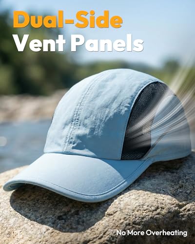 Mens Womens Baseball Caps Hat Breathable Sun Protection Running Golf Hats for Men Women for Outdoor Activities - color: Dusty Blue