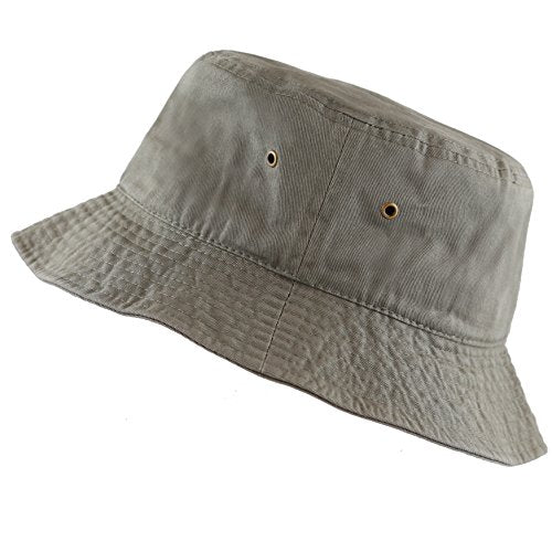 Cotton Bucket Hat Packable Sun Hat – Unisex Summer Travel Beach Fisherman Hat for Men Women Outdoor Fishing Hiking - color: Olive, size: Small-Medium