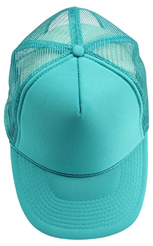 2 Packs Baseball Caps Blank Trucker Hats Summer Mesh Cap (2 FOR Price of 1) - color: Teal