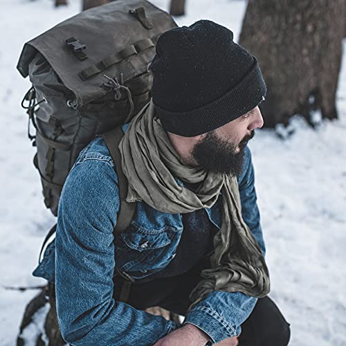 PFFY Beanie for Men Women Unisex Knit Cuffed Winter Beanies Hats Skull Cap - color: Darkbeige