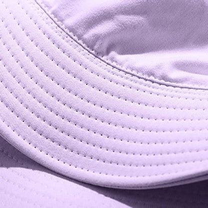 Unisex Bucket Hat Beach Sun Hat Aesthetic Fishing Hat for Men Women Teens, Reversible Double-Side-Wear - color: Light Purple