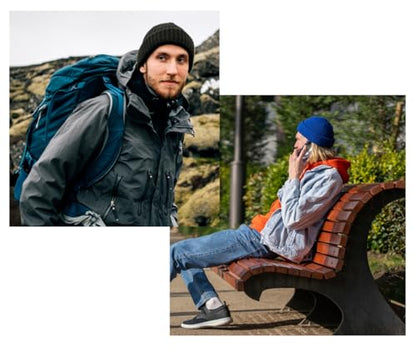 KBETHOS Ribbed Knit Tie Dye Cuffed Beanie Thick Winter Ski Hat Skully Winter Warm Mens Womens Unisex - color: Light Gray