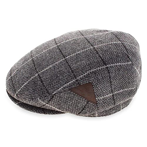 Belfry Wool Blend Tweed Flat Caps Mens Womens 5 Colors - color: Jakegrey, size: Small