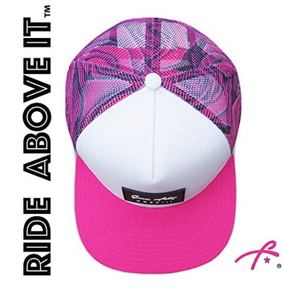 Grace Folly Trucker Hat for Men & Women. Snapback Mesh Caps - color: Rose- Pink