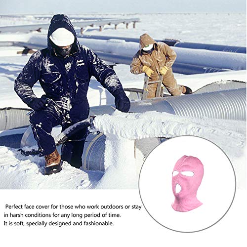 3-Hole Ski Face Mask Balaclava for Men and Women,Set of 2 - color: Pink