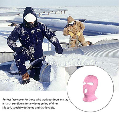 3-Hole Ski Face Mask Balaclava for Men and Women,Set of 2 - color: Pink