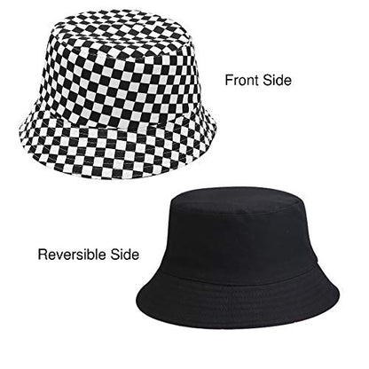 Umeepar Unisex Reversible Packable Bucket Hat Sun Hat for Men Women - color: Chess