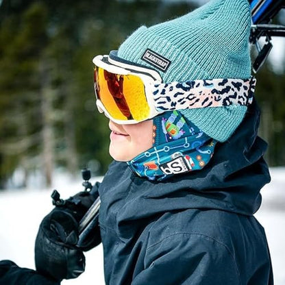 BLACKSTRAP Kids' Hood ExoHinge Balaclava Ski Mask, Helmet Compatible, Keeps Kids Comfortable and Warm - color: Granite, size: One Size