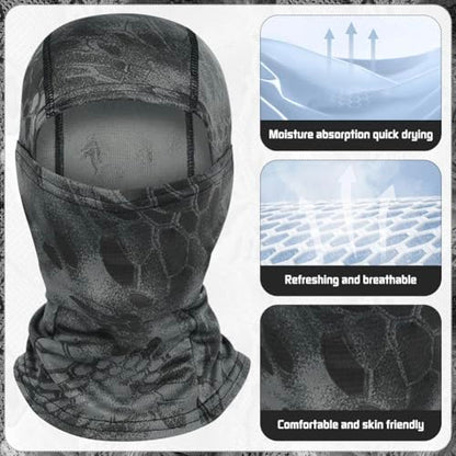 Camo Balaclava Ski Mask UV Face Cover for Motorcycle Hunting - color: Classic Color-3pcs