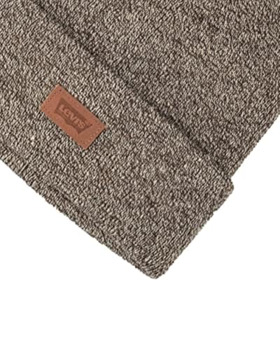 Levi's Mens All-Season Hero Beanie Soft Knit Cuffed Winter Hat, Warm & Comfortable Everyday Style - color: Marl Brown