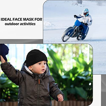 3 Hole Balaclava Ski Mask Cover Winter Knitted - color: Black