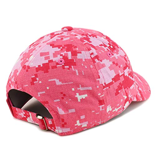 Trendy Apparel Shop Greece Embroidered Soft Crown 100% Brushed Cotton Cap - color: Pink Digital Camo