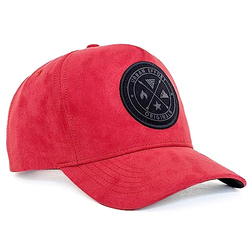 Urban Effort Trucker Hat for Men & Women, Mesh Back Baseball Cap, 5 Panel - color: Red, style: Classic Snapback