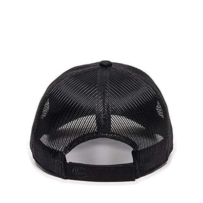 Outdoor Cap Garment Washed Meshback Cap - color: Black
