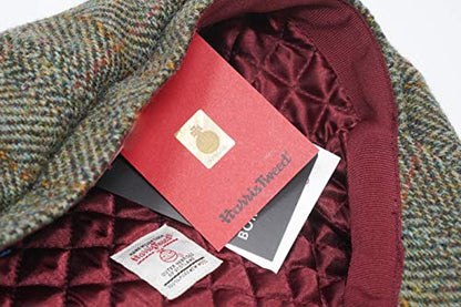 Lomond Newsboy Cap - 100% Handwoven Wool - Harris Tweed - Water Resistant - color: Field Herringbone, size: Medium