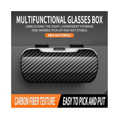 Sunglass Case for Car, Sunglass Holder Car Visor Clip,Car Sunglass Holder - color: Carbon Fiber Texture