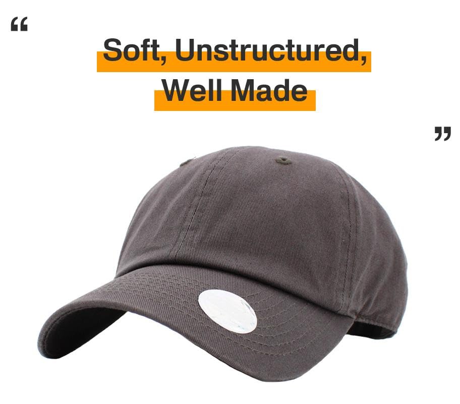 KBETHOS® Classic Washed Cotton Baseball Cap - color: Dark Gray