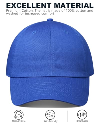 GADIEMKENSD Unstructured Baseball Cap Adjustable, Running Hat for Men Women, Cotton Dad Hat Plain for Outdoors Activities - color: Blue