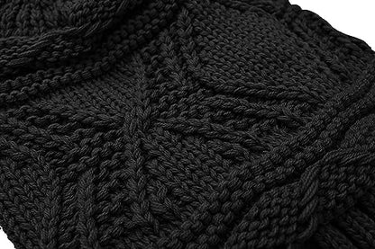 Lilax Knit Slouchy Oversized Soft Warm Winter Beanie Hat - color: Black