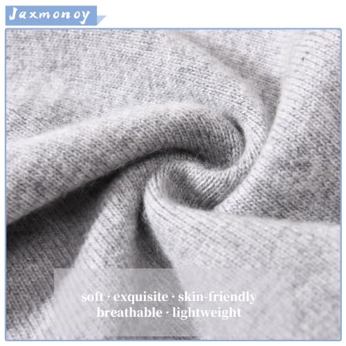 jaxmonoy Slouchy Knit Beanies Winter Hats for Women Men Soft Warm Reversible Slouch Cuffed Skull Knitted Beanie Cap - color: Light Grey