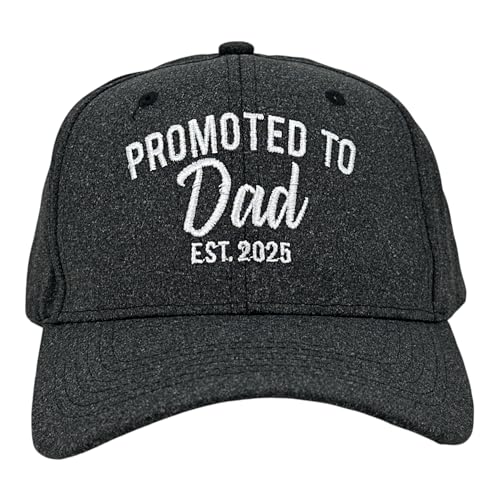 Cool Dad Hats with Funny Sayings Graphic Caps for Dads and Father's Day - color: Black - Promoted to Dad