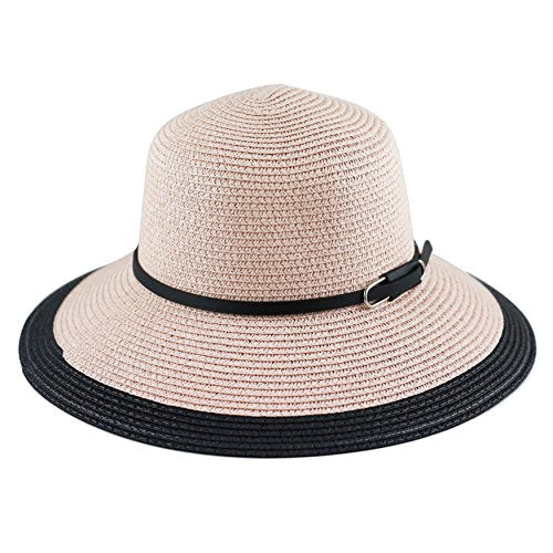 The Hat Depot Womens Floppy Summer Sun Beach Wide Brim Straw Hat - color: Fh6