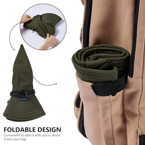UPF 50+ Bucket Sun Hat with Laser Perforated Mesh Cooling Adjustable Breathable Lightweight for Outdoor Men Women - color: Army Green