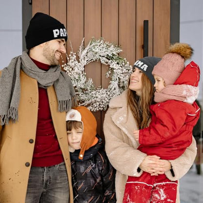 ZOORON Beanie for Men Women Warm Winter Hat Unisex Soft Knit Cuffed Beanie - color: 1pack-mom-grey