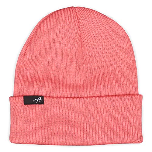 Grace Folly Slouchy Beanie for Men & Women, Cuffed Acrylic Knit Winter Hat - color: Pink