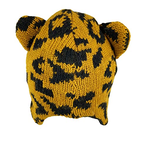 Agan Traders Animal Hat Cap Wool Fleece Lined Trapper Beanie Multi-Functional Set Girls Boys Adult - color: Leopard
