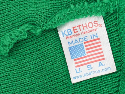 KBETHOS Made in USA Classic Men's Women's Cuffed Folded Acrylic Knit Beanie Hat Solid Unisex Cold - color: Kelly Green Solid Long Beanie