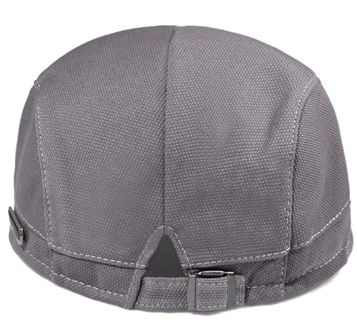 Newsboy Hats for Men Flat Cap Adjustable Irish Cabbie Ivy Driving Hunting Hat - color: Gray