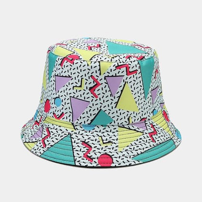 Quanhaigou Bucket Hats Unisex Summer Travel Beach Fisherman Cap for Men Women Teens - color: Geometrical Pattern